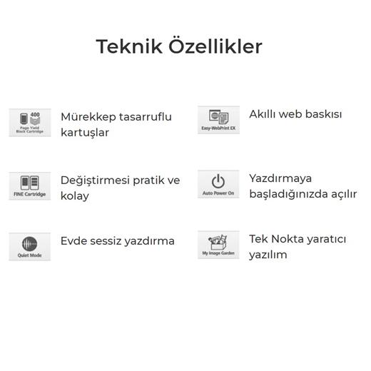 Canon Pixma E414 Yazıcı Tarayıcı Fotokopi + Fotoğraf Kağıdı Hediyeli!