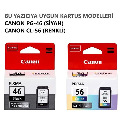 Canon Pixma E414 Yazıcı Tarayıcı Fotokopi + Fotoğraf Kağıdı Hediyeli!