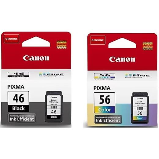 Canon PG-46 Renkli + CL 56 Siyah 2li Kartuş Seti