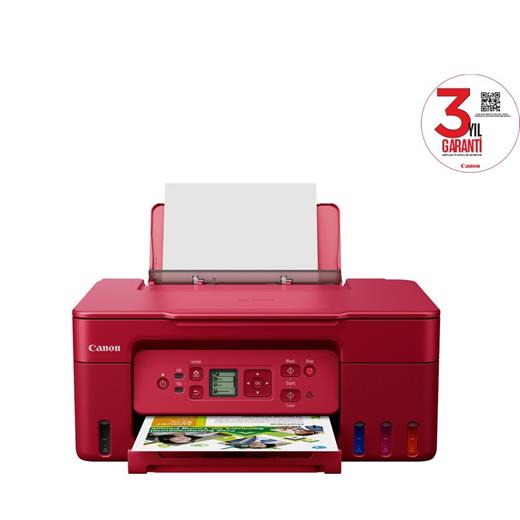 Canon Pixma G3470 RED Tanklı Yazıcı Tarayıcı Fotokopi