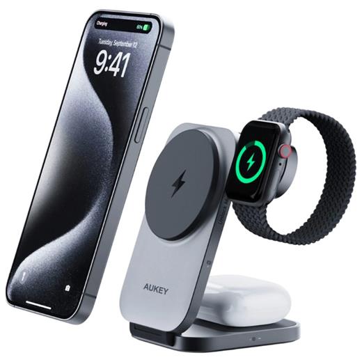 Aukey LC-MC312 15 W 3in1 Kablosuz Şarj Aleti