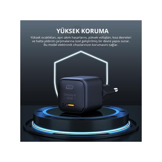 AUKEY PA-B1L Mini 30W USB-C PD Şarj Cihazı Siyah