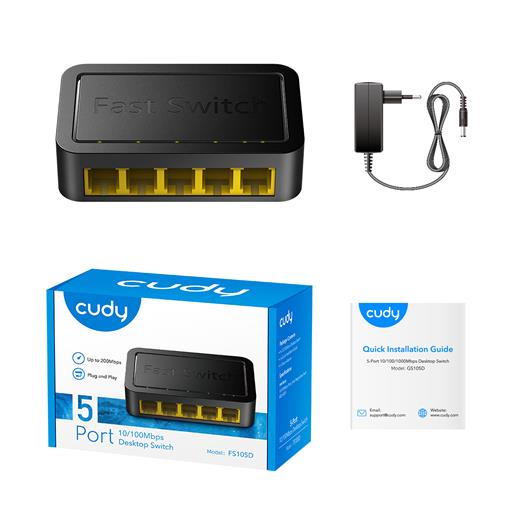Cudy FS105D 10/100Mbps 5 Port Megabit Switch