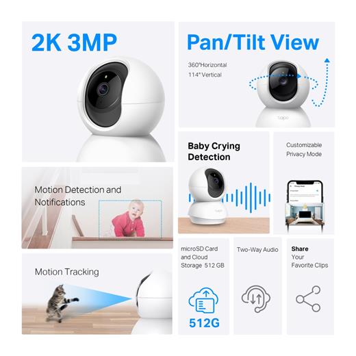 TP-Link Tapo C210 3 MP 2K Wi-Fi Güvenlik Kamerası