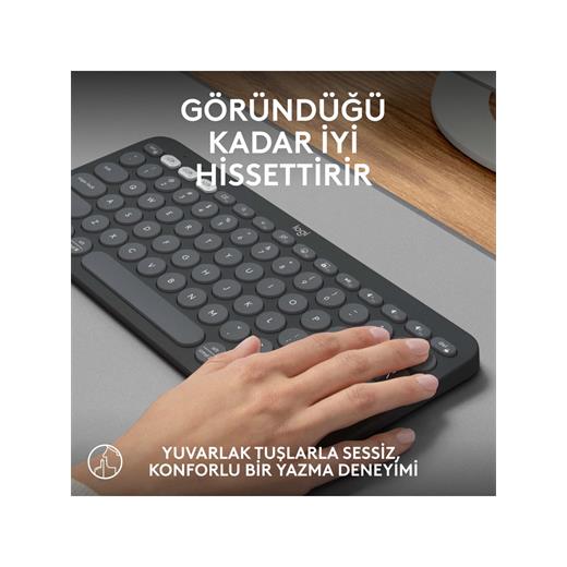 Logitech Pebble Keys 2 K380S 920-011859 Siyah TKL Q Kablosuz Klavye