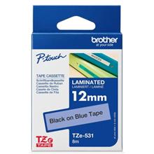 Brother P-Touch Tze-531 Tze-Tape 12Mm Mavi̇ Üzeri̇ne Si̇yah Lami̇nasyonlu Eti̇ket