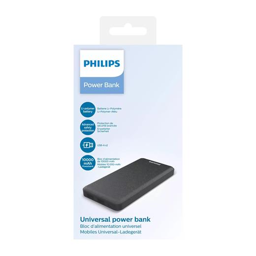 Philips DLP1910NB/62 Siyah 10.000 mAh Powerbank Taşınabilir Şarj Cihazı